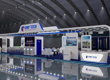 GMP TECH EGYPT stand at Pharmaconex 2026 Egypt by Morgan Expo, Exhibition Stand Builder.