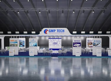 GMP TECH EGYPT stand at Pharmaconex 2026 Egypt by Morgan Expo, Exhibition Stand Builder.