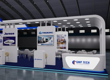 GMP TECH EGYPT stand at Pharmaconex 2026 Egypt by Morgan Expo, Exhibition Stand Builder.