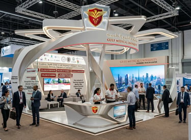 Gulf Medical Booth Design | Arab Health 2025 UAE | Morgan Expo
