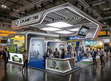 J planet stand at Automechanika 2023 UAE by Morgan Expo, professional Exhibition Stand Builder.