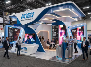 KEI stand at ADIPEC 2023 UAE by Morgan Expo, professional Exhibition Stand Builder.