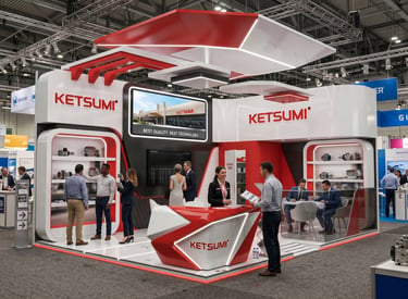 Ketsumi stand at Automechanika 2023 UAE by Morgan Expo, professional Exhibition Stand Builder.