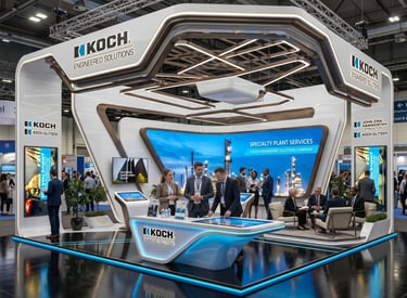 High-performance KOCH exhibition stands. Structural excellence by Morgan Expo.