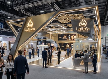 Lattafa Gold Exhibition Stand | Beautyworld 2025 UAE | Morgan Expo