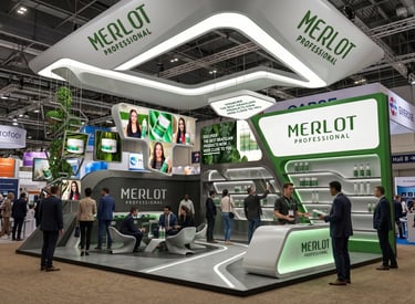 Merlot stand at Automechanika 2023 UAE by Morgan Expo, professional Exhibition Stand Builder.