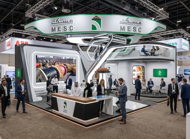 MESC stand at ADIPEC 2023 UAE by Morgan Expo, professional Exhibition Stand Builder.