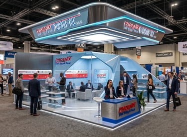 Phoenix stand at Automechanika 2023 UAE by Morgan Expo, professional Exhibition Stand Builder.