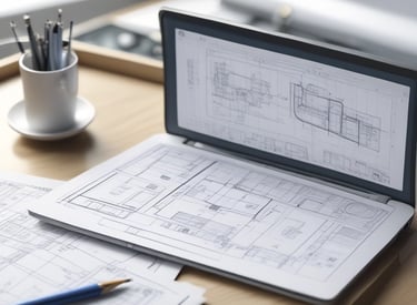 Architect reviewing detailed municipal blueprints on a construction site