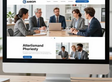 A creative team brainstorming vibrant ad concepts on a whiteboard with purple and teal accents