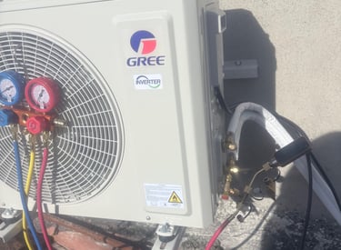 climatisation installation mise en servisse   et nettoyage  