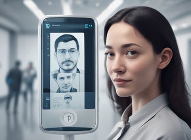 Entrance gate with facial recognition system installed in a modern condominium.