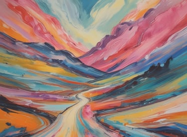 A colorful educational diorama made with recycled materials glowing softly in a cozy learning space.