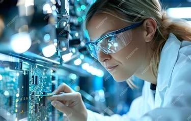 Technician Inspects insurance damage