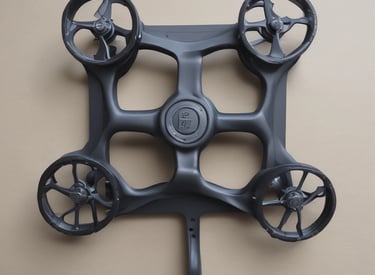 Colorful custom 3D printed figurines arranged on a wooden table, showcasing artistic detail.