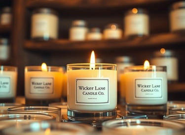Aromathe soy wax candle range by Wicker Lane Candle Co