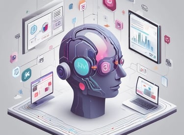 A vibrant workspace with a team brainstorming around a digital whiteboard displaying data charts and creative sketches.