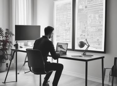 A creative team brainstorming marketing strategies around a laptop.