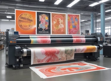 A vibrant outdoor banner displayed at a busy street corner in Tirol.
