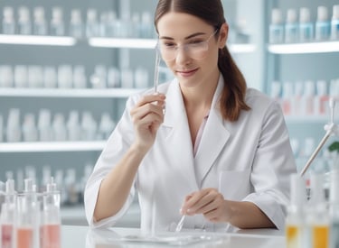 A smiling person applying cream, showcasing healthy glowing skin.