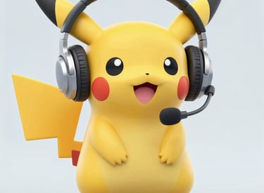 Friendly customer support agent smiling with headset in a bright office.