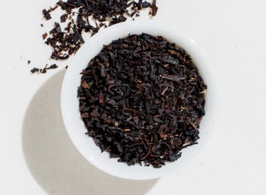 Earl Grey Tea: Fragrant and bold, medium caffeine Black Tea.