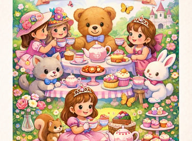 Tea Party Fun!  5 Adorable Tea Party Coloring Pages for Kids!