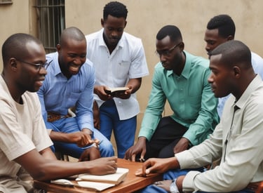 Volunteers smiling while planting a community garden on a sunny day.