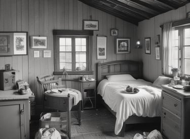 A clean and cozy holiday cottage interior freshly cleaned and ready for guests.