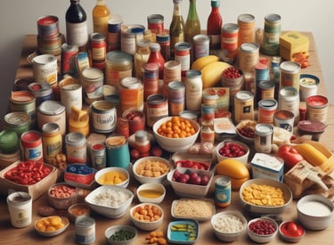 a man and woman are handing food to a man