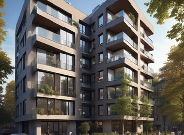 A friendly advisor discussing property options with a young professional in a cozy office.