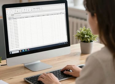 Rentalpropertysoftware.com logo on a modern office wall.