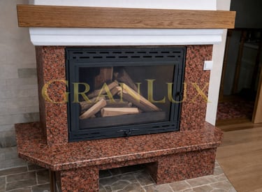 Камін з лезниківського граніту