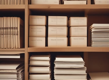 Professional consultant advising clients in a clean, structured office