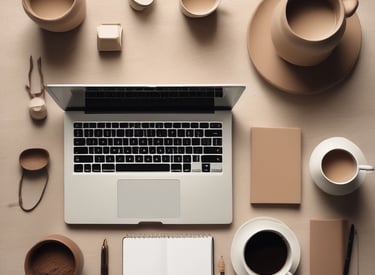 Organized filing cabinets and digital document management setup