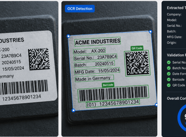 Read serial numbers, labels, and printed information automatically from industrial images.