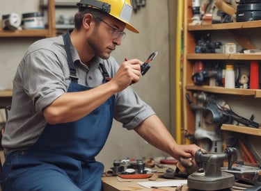 A room with a tiled ceiling and fluorescent lighting contains various electronic and office equipment. On the left, there's a wooden desk with a black server cabinet next to it. In the center of the room, a rack of network cables is visible, organized into a larger unit. To the right, a filing cabinet is mounted on the wall, with a printer/copier machine near the foreground. The walls are plain and the floor is covered in white tiles.