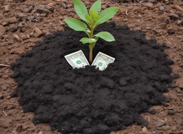 Biochar, plants and coins