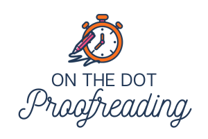 On the Dot Proofreading Logo