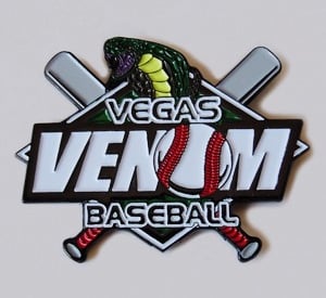 a soft enamel pin of vegas 