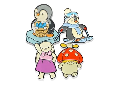 Soft enamel pin with raised metal lines and vibrant color fill