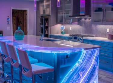 modern kitchen lights work by electrician in nuneaton