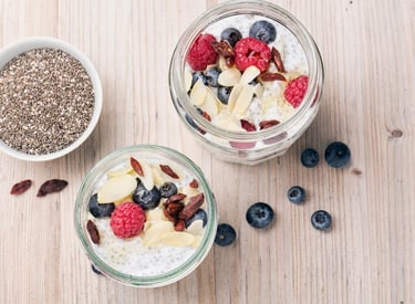 Keto  Berry Coconut Chia Pudding