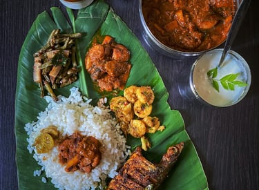 Rice and Curry dishes for Lunch