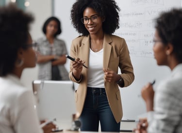 A serene outdoor setting where team members brainstorm under natural light.