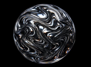 a chrome globe