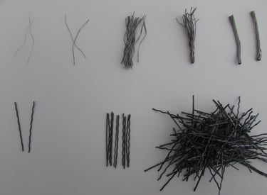 Tipos de macrofibras para concreto