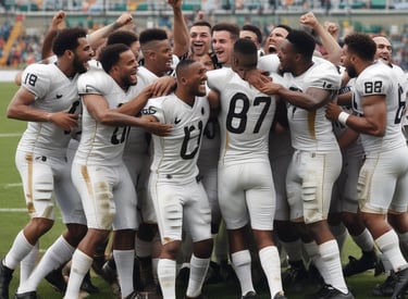 Two individuals are in a dimly lit setting, one wearing boxing headgear, suggesting a boxing or athletic context. One person appears to be instructing or motivating the other. The atmosphere is intense with smoke or mist adding dramatic tension.