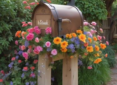 yellow and white mail box