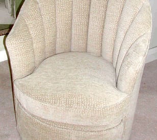 Hexagonal Front Flute Back Tub Chair